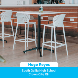 Hugo Reyes wants a lot of high chairs for South Gallia High School for its students to sit on.